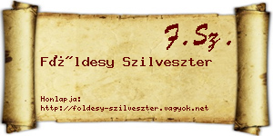 Földesy Szilveszter névjegykártya