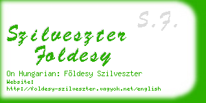 szilveszter foldesy business card